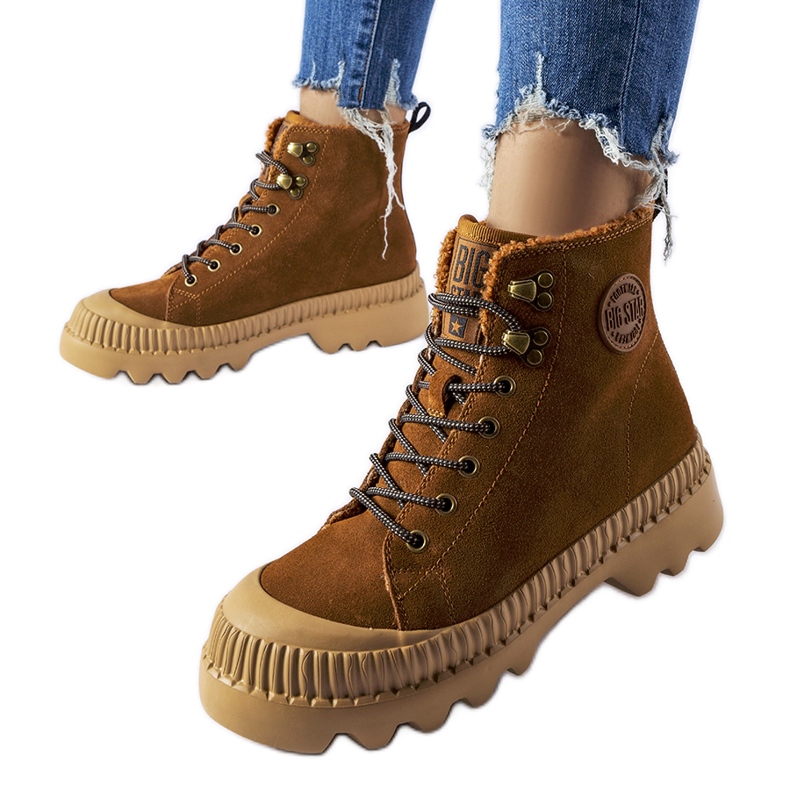 Trabalhadores de couro marrom Big Star KK274520 castanho