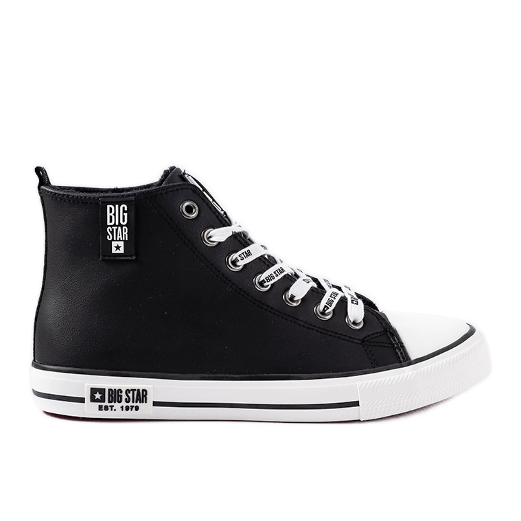 Tênis masculino preto de cano alto Big star KK174346