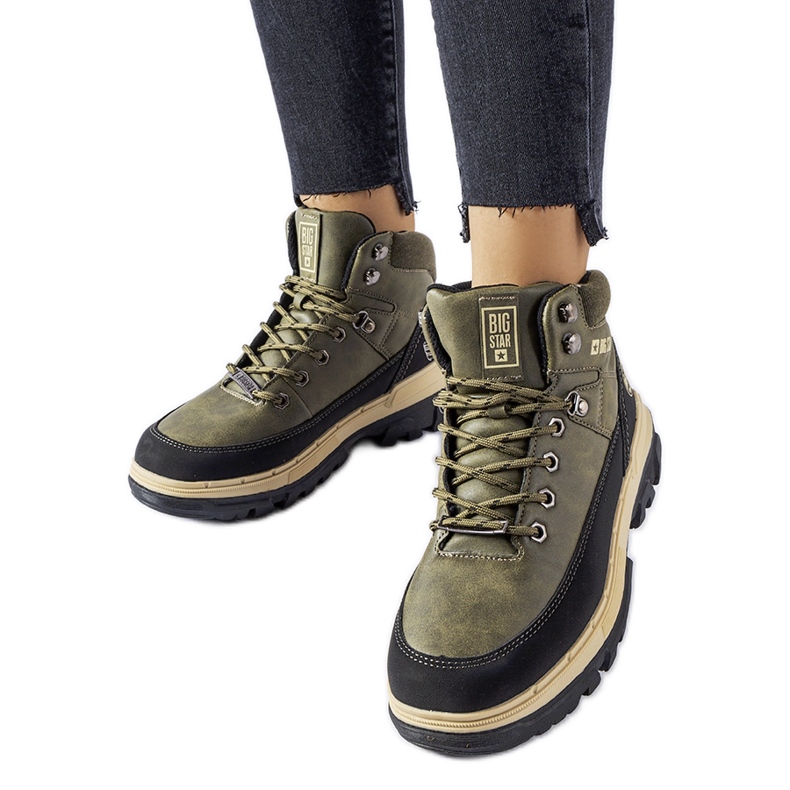 Sapatos juvenis verdes Big Star KK274220