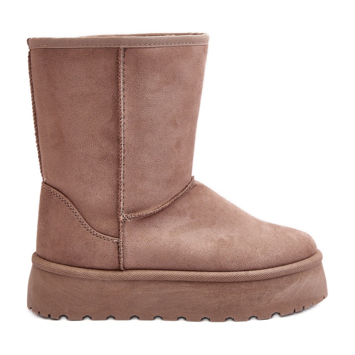 PS1 Botas femininas com isolamento de pele para neve Abrams bege escuro