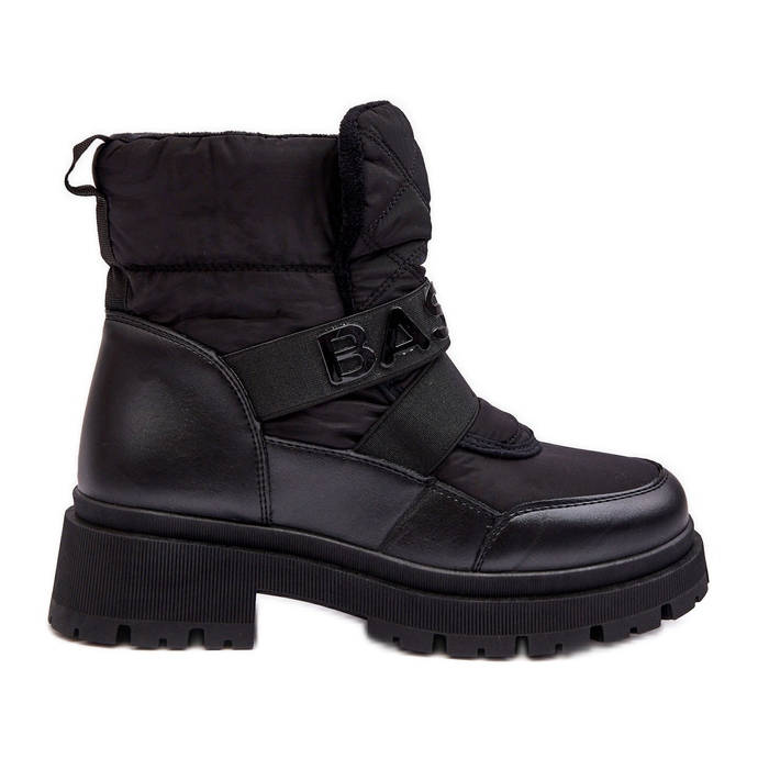PS1 Botas femininas de neve isoladas com zíper pretas Zeva preto