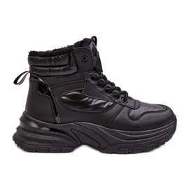 PE1 Calçado esportivo feminino com cadarço e isolamento preto Dejana preto