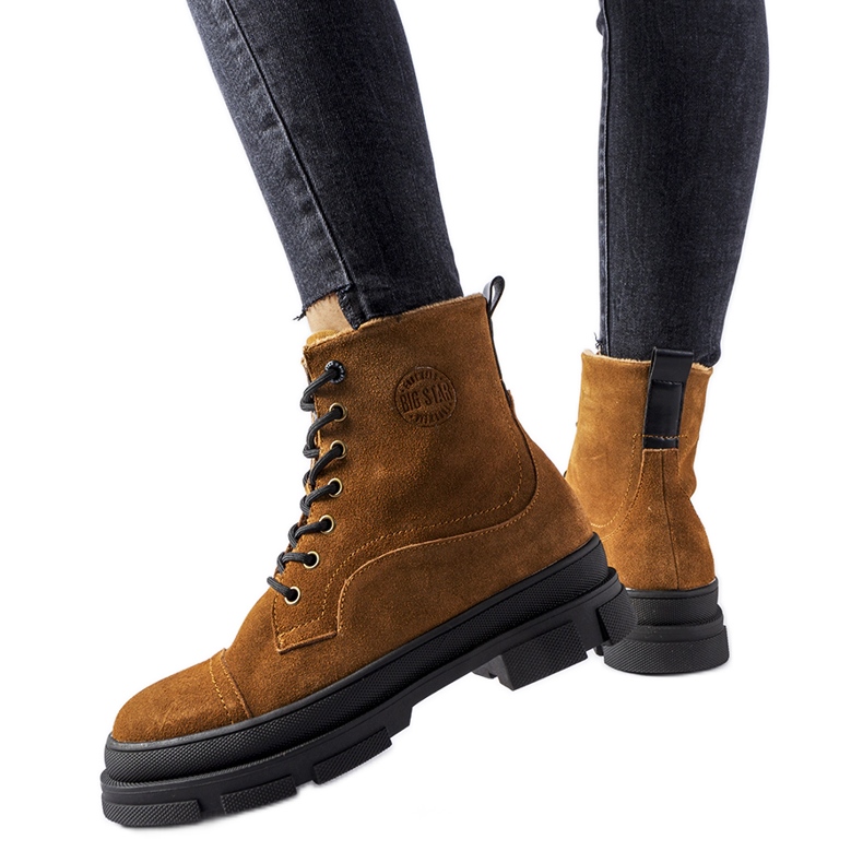 Trabalhadores de couro marrom Big Star KK274524 castanho