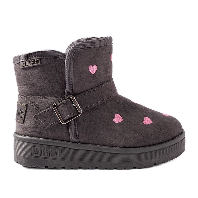 Botas de neve infantis cinza Big Star KK374244