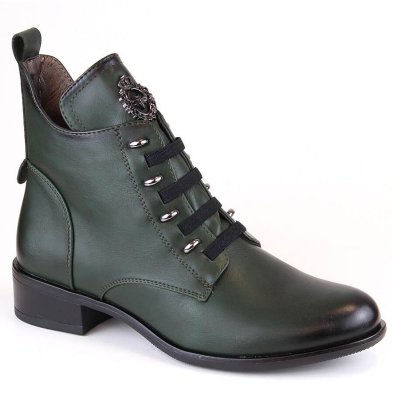 Botins isolados de salto baixo Jezzi W JEZ412B verde