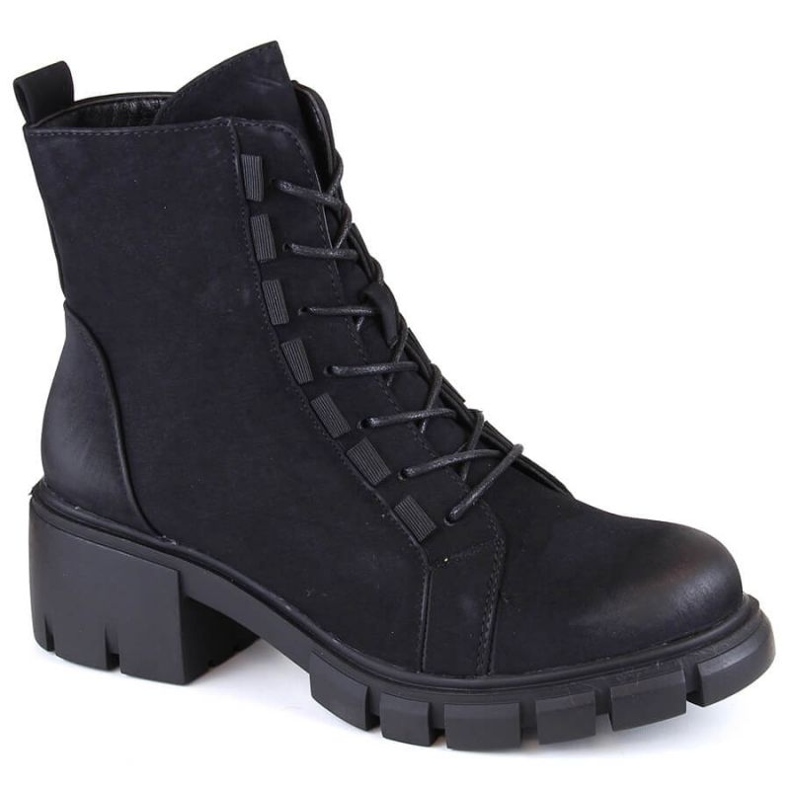 Botins isolados com cadarço e zíper Jezzi W JEZ422A, preto Botins isolados com cadarço e zíper Jezzi W JEZ422A, preto