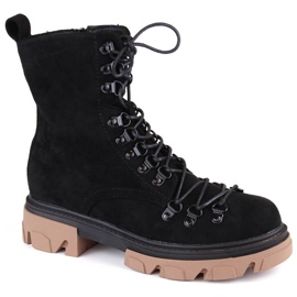 Vinceza W JAN255 botas com isolamento de camurça preta preto Vinceza W JAN255 botas com isolamento de camurça preta preto
