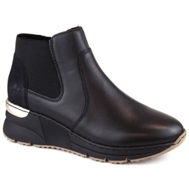 Botas de couro Rieker W RKR626 pretas preto