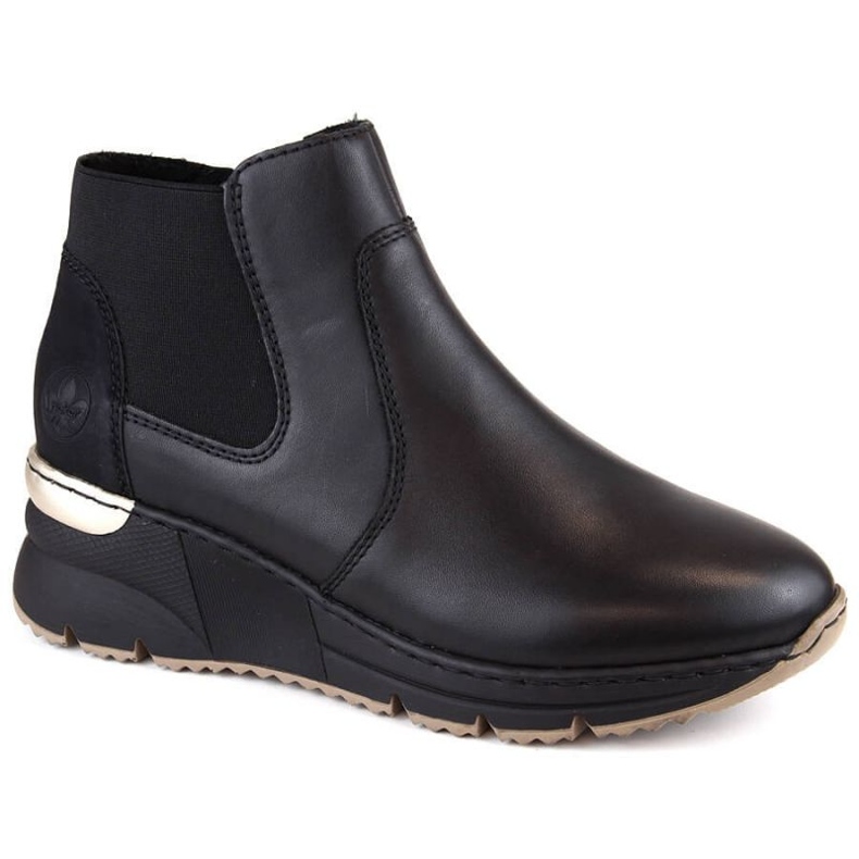 Botas de couro Rieker W RKR626 pretas preto