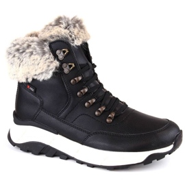 Botas impermeáveis ​​de couro isoladas com lã Rieker W RKR627A pretas preto