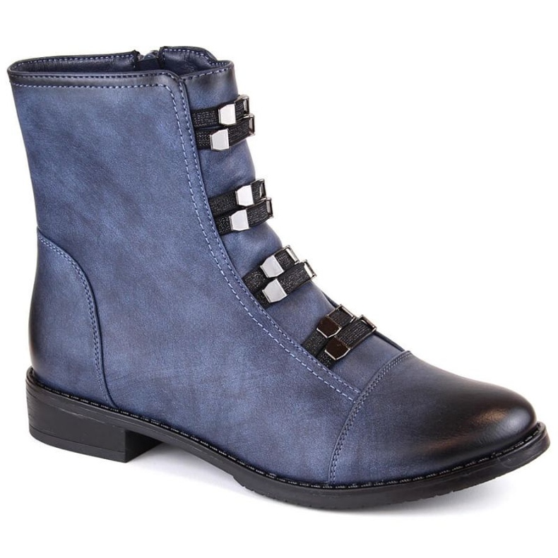 Botins isolados de salto baixo Jezzi W JEZ260C, azul