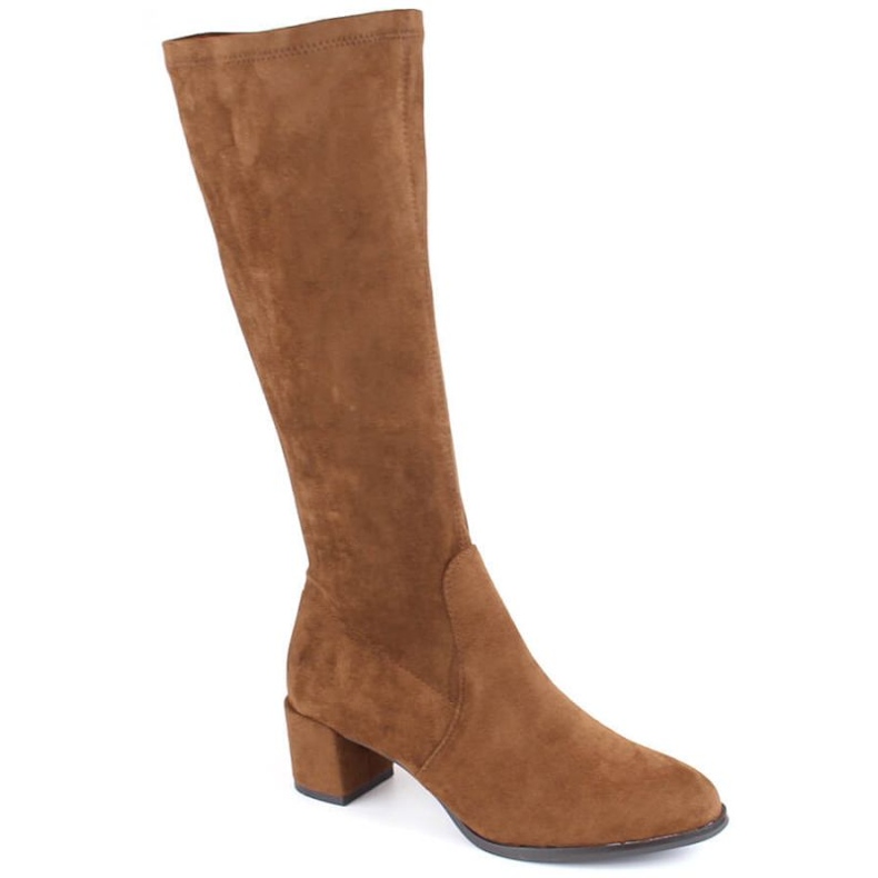 Sergio Leone W SK228C Botas de salto alto com isolamento camelo castanho