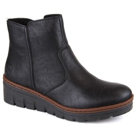 Botins confortáveis com cunha isolada Rieker W RKR631 preto Botins confortáveis com cunha isolada Rieker W RKR631 preto