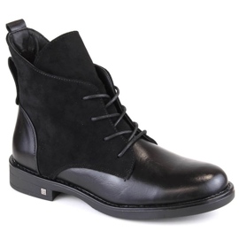 Botins isolados de salto baixo Potocki W WOL88C, preto