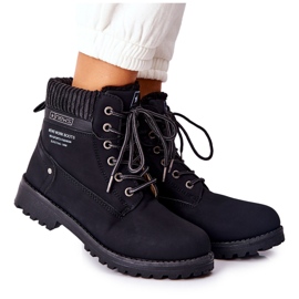 News Botas femininas Trapper forradas com pele, pretas preto