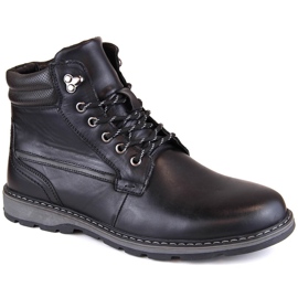 Botins masculinos de couro com isolamento, pretos, T.Sokolski Z23-111