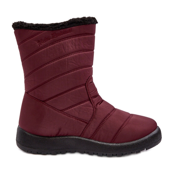 Botas altas femininas com isolamento para neve Borgonha Luxina vermelho