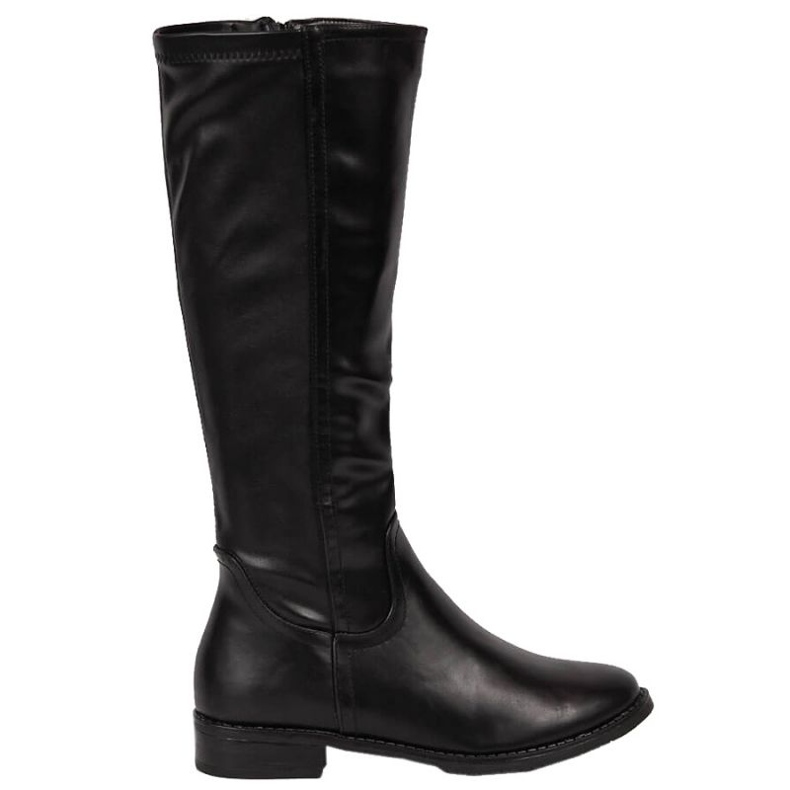 Botas isoladas de salto baixo Jezzi W JEZ265, pretas preto