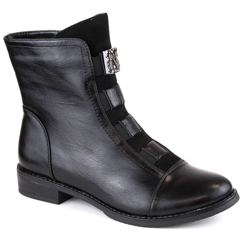 Jezzi W JEZ413A botins isolados com decoração, preto
