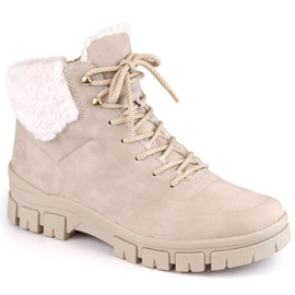 Botins confortáveis ​​com isolamento da Rieker, bege