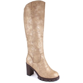 M.Daszyński Botas M. Daszyński com salto W SAN29B SA218-4 dourado