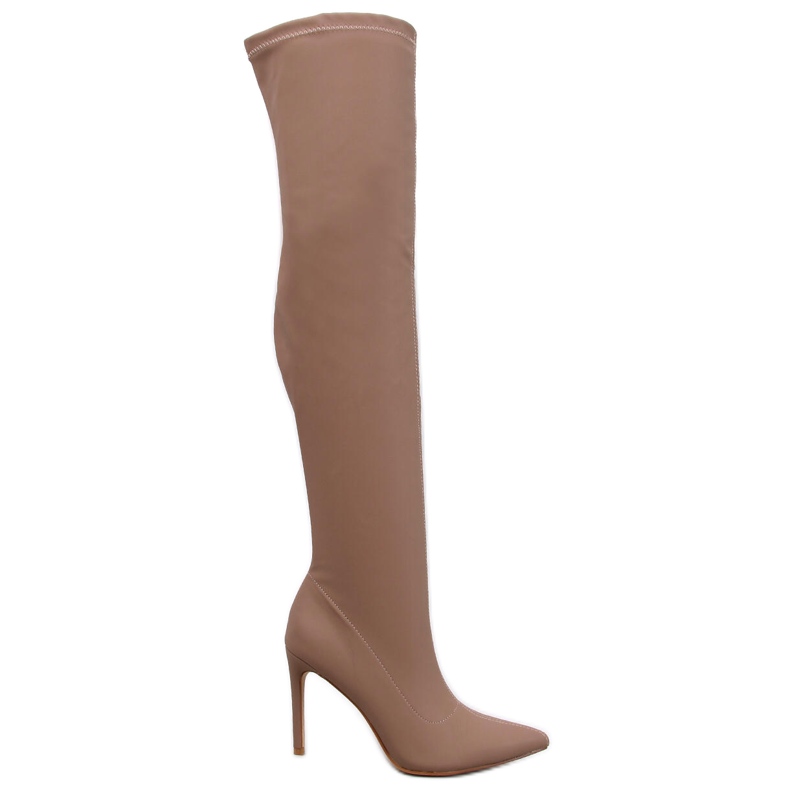 Botas de salto agulha Dearica Khaki bege