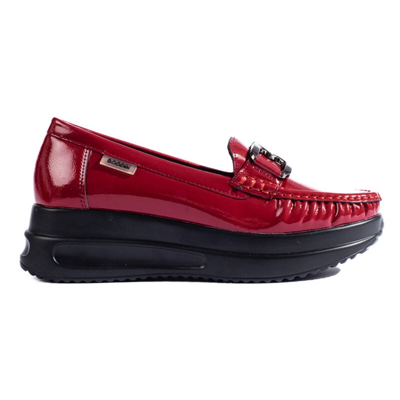 Mocassins femininos cor de vinho Shelovet vermelho