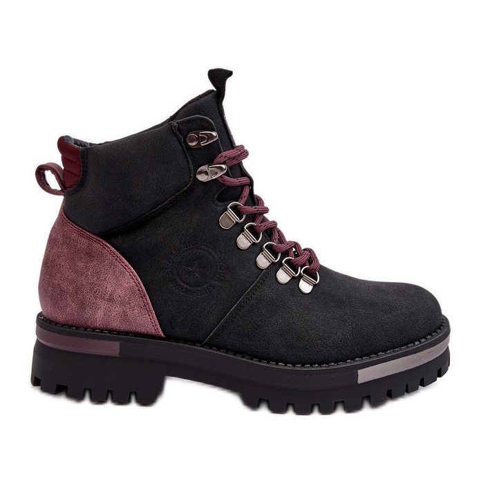 Botas com cordões pretas Big Star MM274318 preto