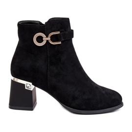Botas de camurça femininas da moda pretas Nola preto