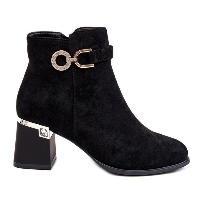 Botas de camurça femininas da moda pretas Nola preto