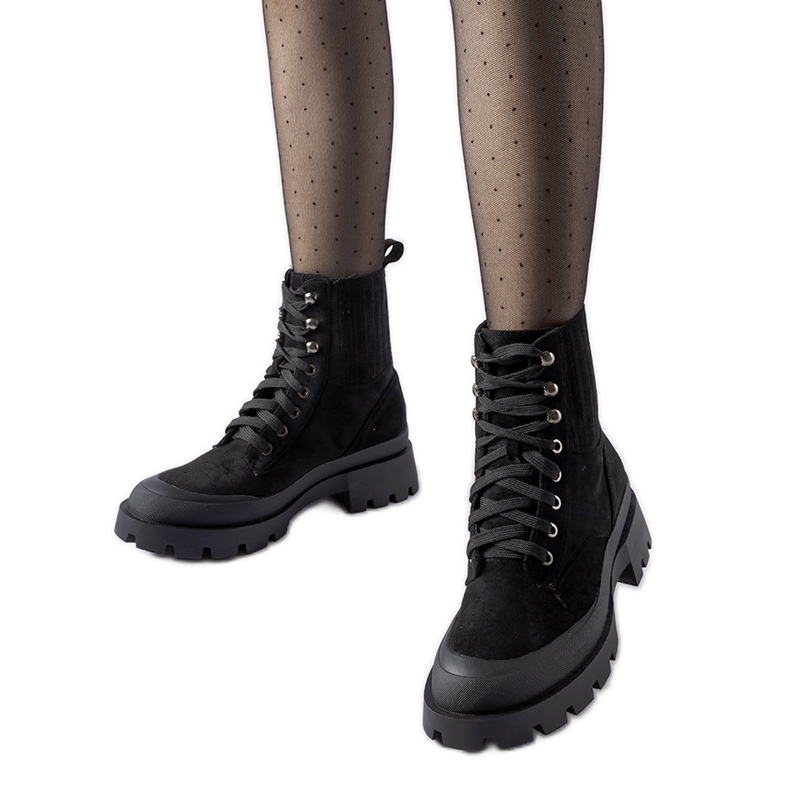 Botins pretos em camurça ecológica Orson