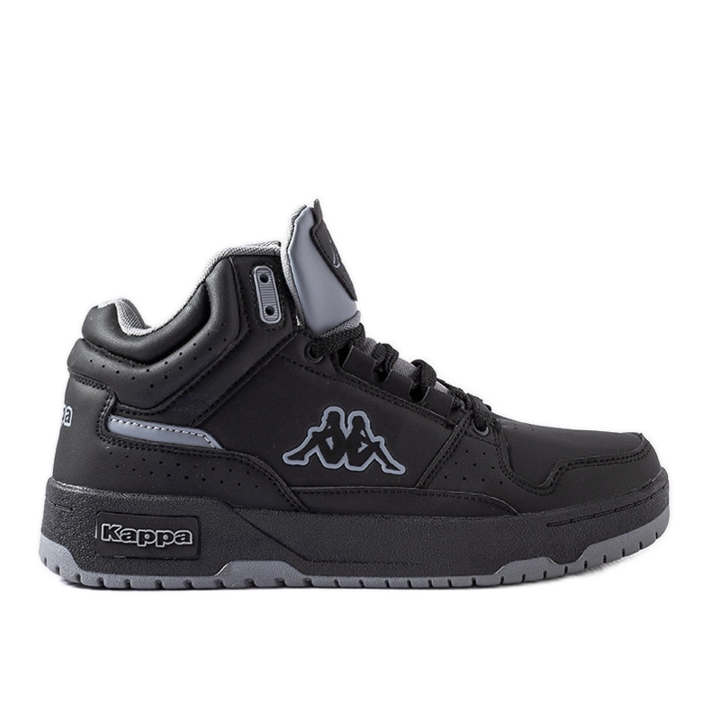 Sapatos unissex pretos e cinza Kappa 243316 Jonscha