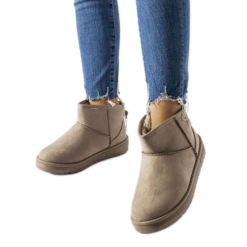 Botas de neve femininas bege Big Star KK274294