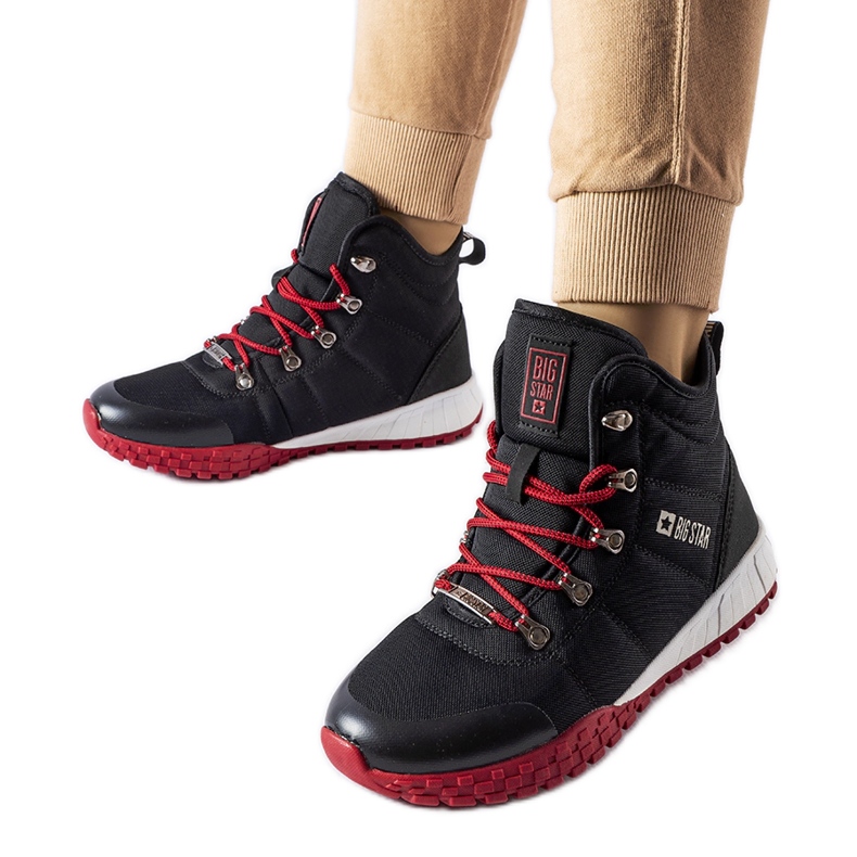 Sapatos juvenis pretos Big Star KK274217