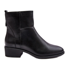 Sergio Leone Botas femininas de couro com zíper pretas Semotti preto