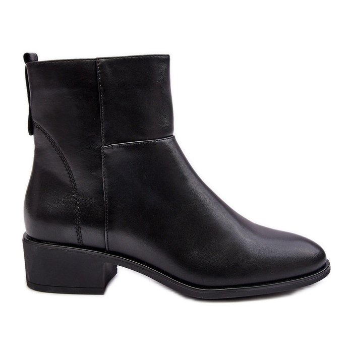 Sergio Leone Botas femininas de couro com zíper pretas Semotti preto