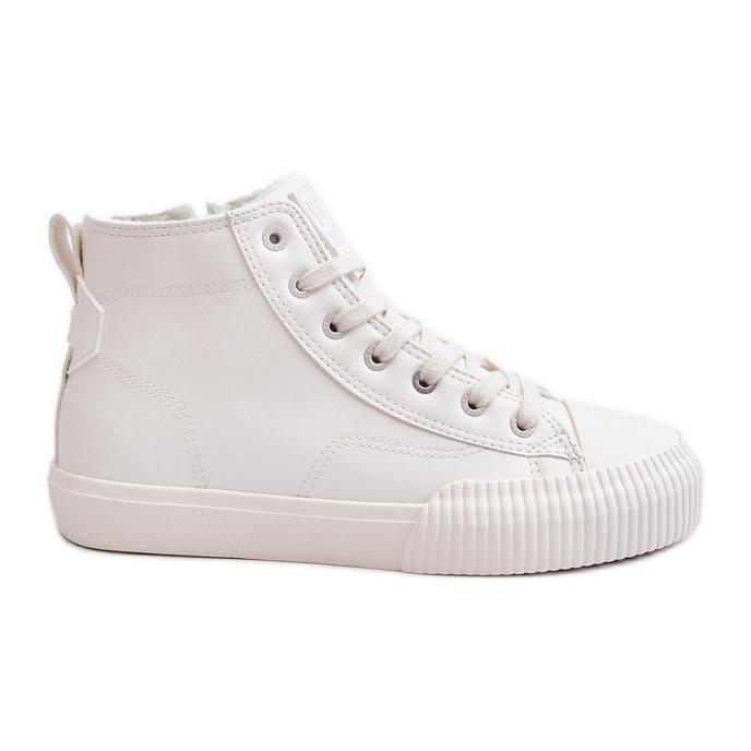 Tênis feminino isolado com zíper branco Big Star MM274017