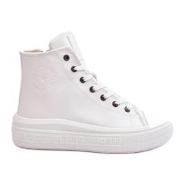 Tênis feminino com zíper isolado branco Big Star MM274021