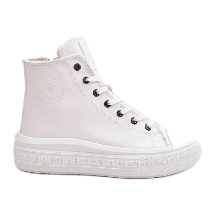 Tênis feminino com zíper isolado branco Big Star MM274021