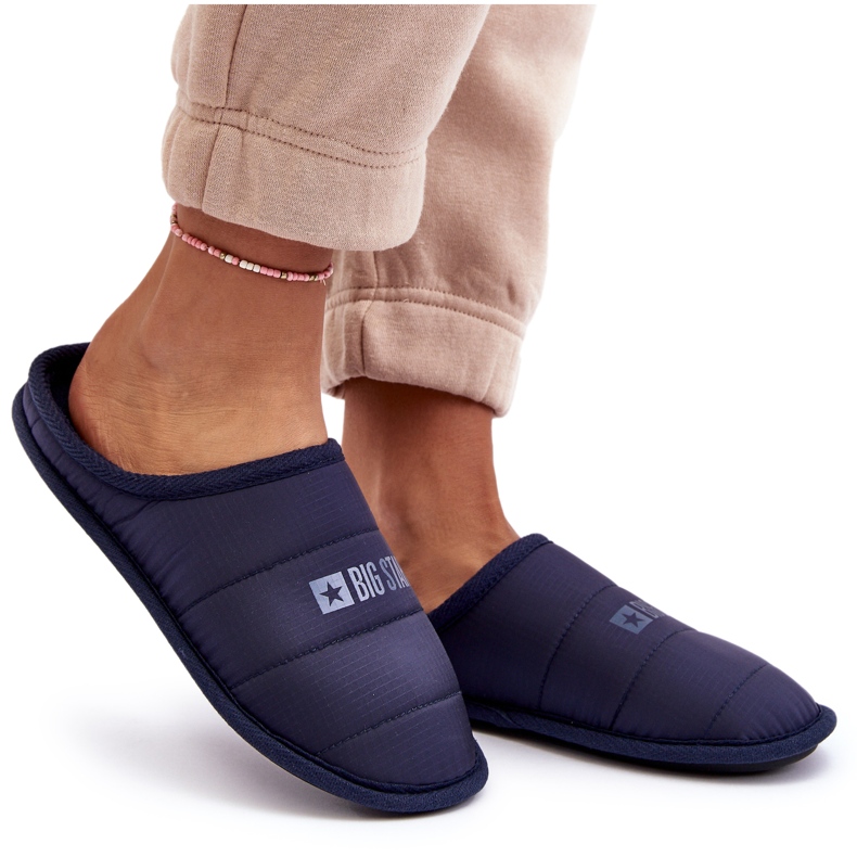 Chinelos clássicos femininos azul marinho Big Star KK274601