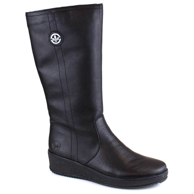Botas impermeáveis ​​de couro isoladas com lã de ovelha Rieker W RKR237B preto