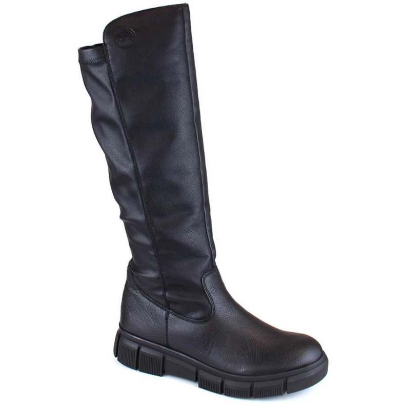 Botas de couro confortáveis ​​e isoladas Rieker W RKR623, pretas preto