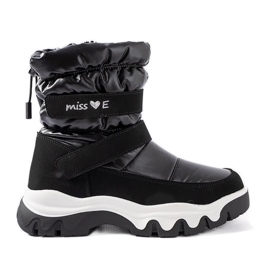 Botas de neve femininas com isolamento Staturano pretas preto