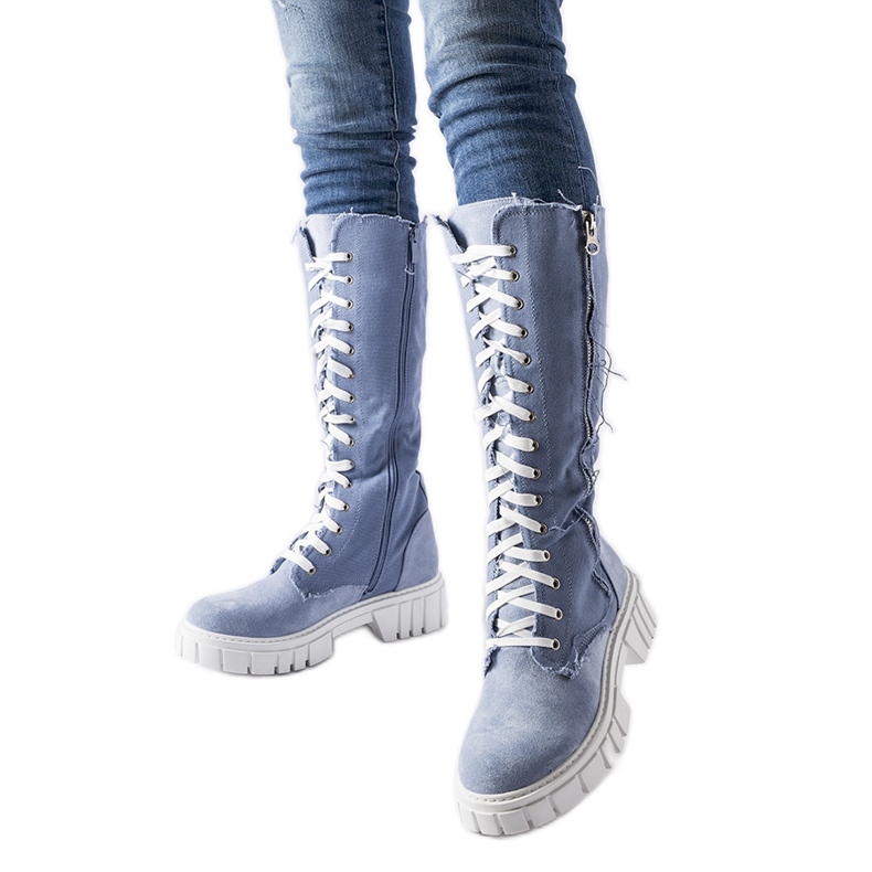Botas Palmer com isolamento de tecido azul