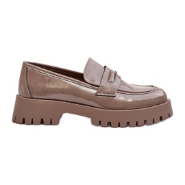 Mocassins envernizados Sapatos baixos Bege Jannah Mocassins envernizados Sapatos baixos Bege Jannah