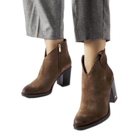 Botas com isolamento de camurça marrom Karino