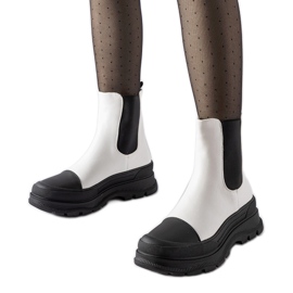 Botins brancos com sola desportiva Ermanno