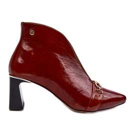 Botins de couro Maciejka 05262-02 Marrom castanho