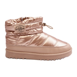 Botas de neve isoladas femininas Lee Cooper LCJ-23-44-1965L bege dourado