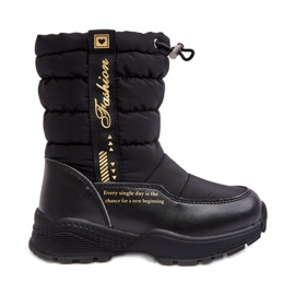 Botas de neve infantis com isolamento de lã e zíper preto Delhi
